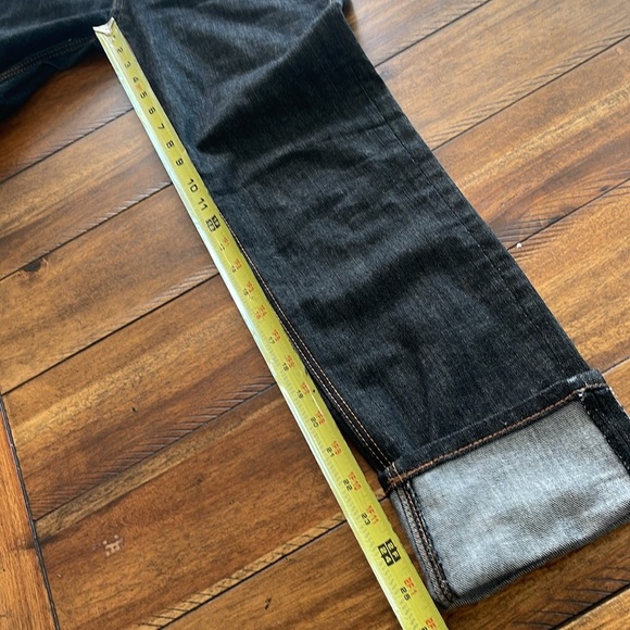 Hellz double waistband black denim jeans sz 25 edgy streetwear high rise waisted - Picture 17 of 17